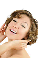 Portrait of cheerful attractive girl