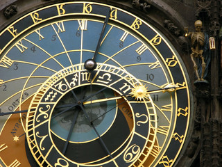 Fototapeta na wymiar Medieval astronomical clock in Prague