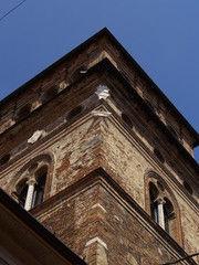 Torre medieval en la ciudad de Pavia (Italia)