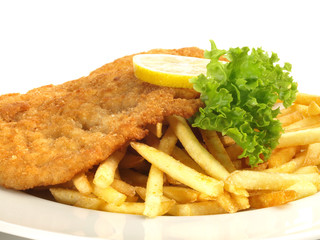 Schnitzel mit Pommes