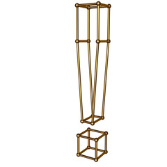 Ausrufezeichen als Molekülmodell