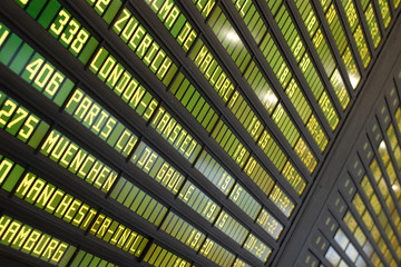 Flughafen Anzeigetafel