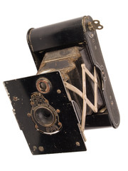 Old antique folding pocket bellows camera circa 1915