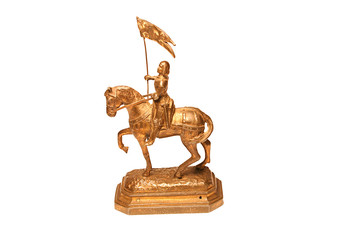 brass knight statue