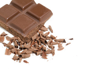 chocolate bars and grated chocolate