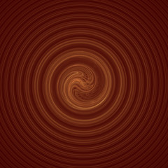 Fototapeta na wymiar A milk chocolate swirl illustration - or coffee or hot cocoa