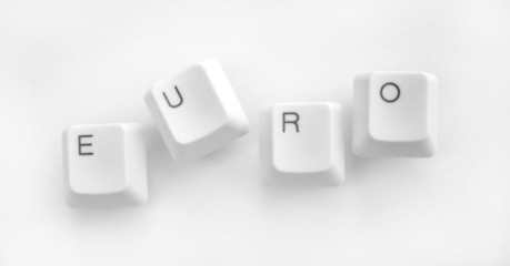 Computer keys with EURO word