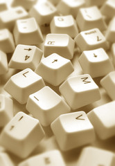 Close up of computer keys