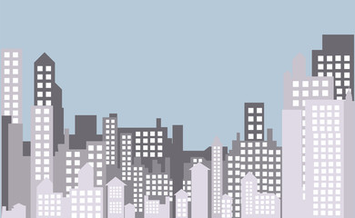 Obraz premium ville ciel bleu