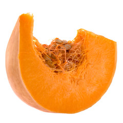 Piece of pumpkin isolated on white