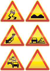 Panneaux de signalisation métal de danger temporaire (détouré)
