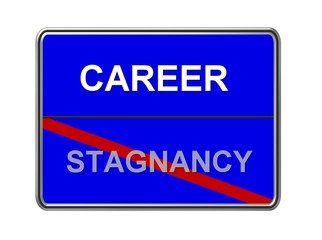 career - stagnancy - blue