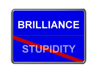 brilliance - stupidity - blue