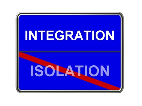 integration - isolation - blue