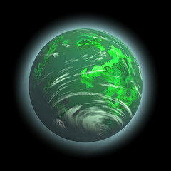 green planet illustration