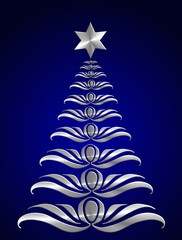 silberner weihnachtsbaum