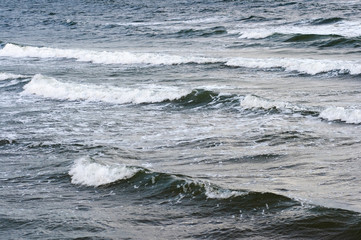 Fototapeta premium Surf waves and summer sea surface