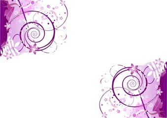 Pink lila Hintergrund Illustration mit Ornament ecken