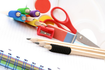 back to school - close-ups of school supplies