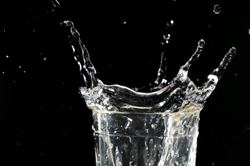splash in glass