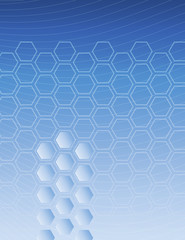 Obraz na płótnie Canvas Hexagon Blue Background