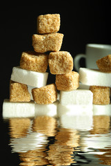 Reflet de sucre sur l'eau.