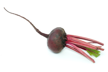 Red beet isolated on the white background