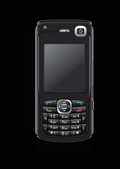 Cell phone on black