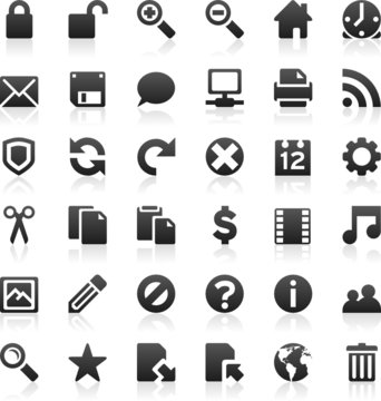 Set of 36 web and internet icons