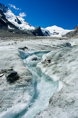 The Grossglockner glacier in Alps, Austria