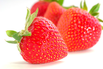 Strawberry studio isolated on white background