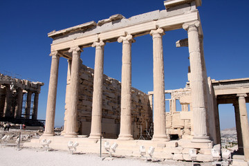 Obraz premium Acropolis in Athens – Greece, details of the Erechtheum