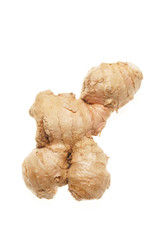 A piece of root ginger isolated on white