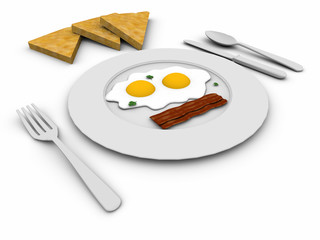 Colazione abbondante in 3D