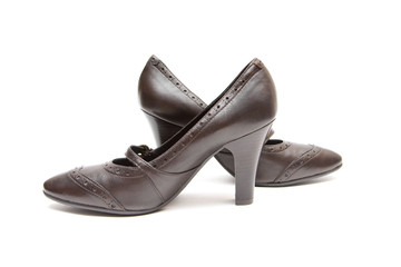 pair of women shoes isolated on white