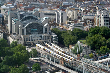 View of Embankment Station from London Eye