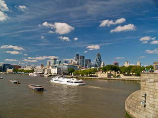 The London England skyline with its ever diverse architecture.