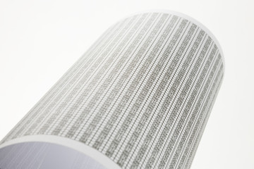 Zahlenkolonnen auf wei&szlig;em Papier