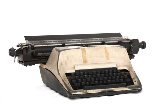 Isolated vintage typewritter