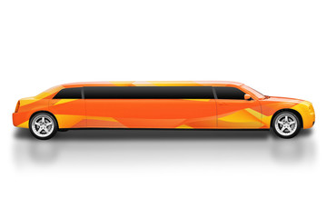 Obraz na płótnie Canvas Pomarańczowy Limousine