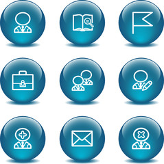 Glass ball web icons, set 1