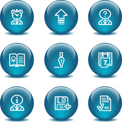 Glass ball web icons, set 2