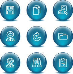 Glass ball web icons, set 3