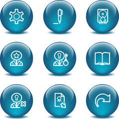 Glass ball web icons, set 6