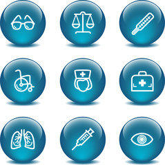 Glass ball web icons, set 13