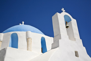 Blue dome Greek Church, Greece