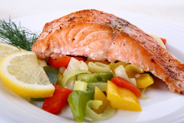 Grilled salmon