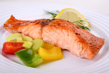 Grilled salmon