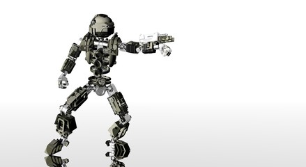 robot aiming weapon