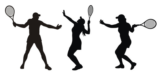 Abstract vector illustration of tenis-player